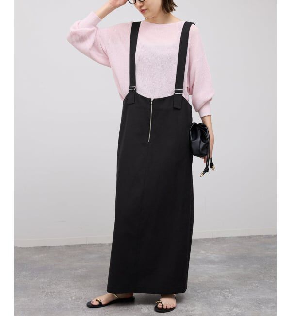 SLOBE IENA「《WEB限定》アイラインフロントジップジャンパースカート」|ワンピース|