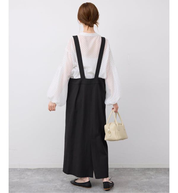 SLOBE IENA「《WEB限定》アイラインフロントジップジャンパースカート」|ワンピース|