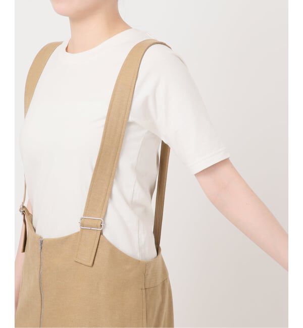 SLOBE IENA「《WEB限定》アイラインフロントジップジャンパースカート」|ワンピース|