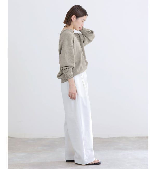 IENA「コットンwashiニットプルオーバー」|ニット・セーター|