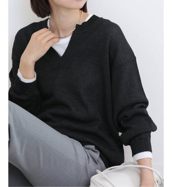 IENA「コットンwashiニットプルオーバー」|ニット・セーター|