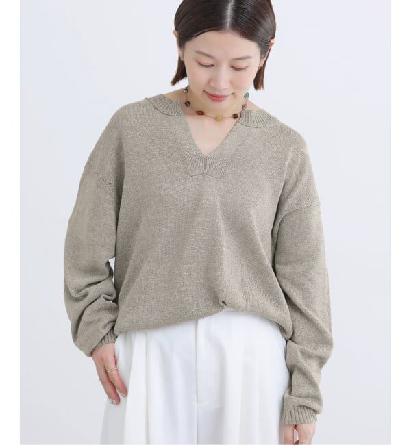 IENA「コットンwashiニットプルオーバー」|ニット・セーター|