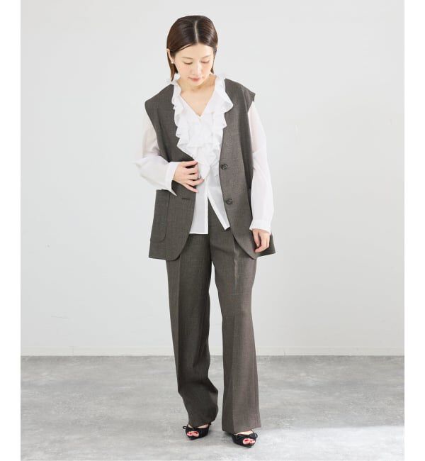 IENA「レーストリムフリルブラウス」|シャツ・ブラウス|