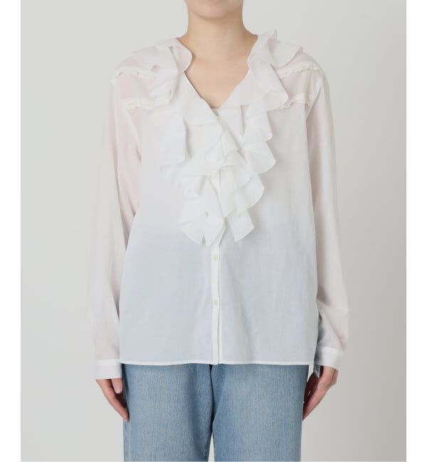 IENA「レーストリムフリルブラウス」|シャツ・ブラウス|