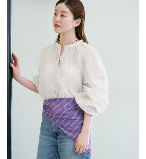 IENA「ランダムプリーツブラウス」|シャツ・ブラウス|ホワイト