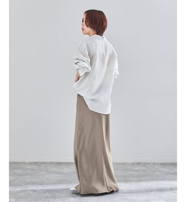 IENA「《追加17》ダブルサテンスカート」|スカート|