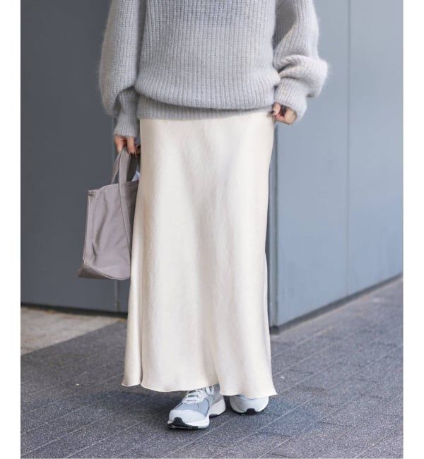 IENA「《追加17》ダブルサテンスカート」|スカート|
