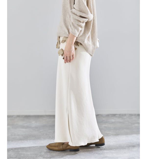 IENA「《追加17》ダブルサテンスカート」|スカート|