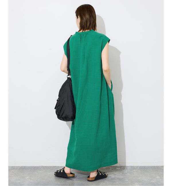 SLOBE IENA「《予約》リネン混キーネックコクーンワンピース」|ワンピース|