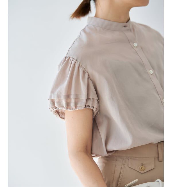 IENA「《WEB限定/追加予約》パフスリーブ半袖ブラウス」|シャツ・ブラウス|