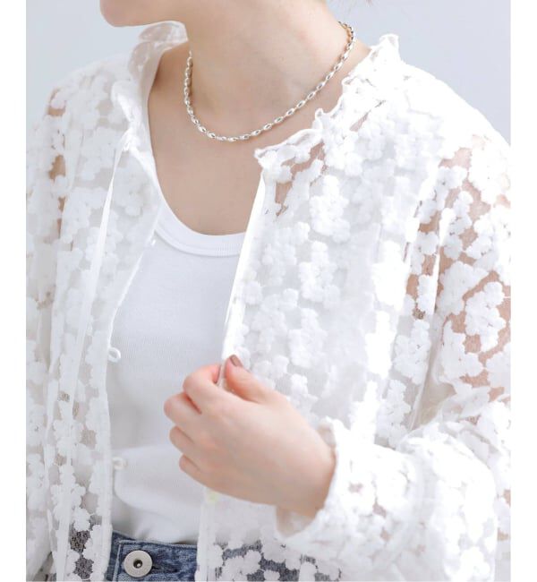 IENA「《追加予約》フラワー刺繍レース2WAYブラウス」|シャツ・ブラウス|