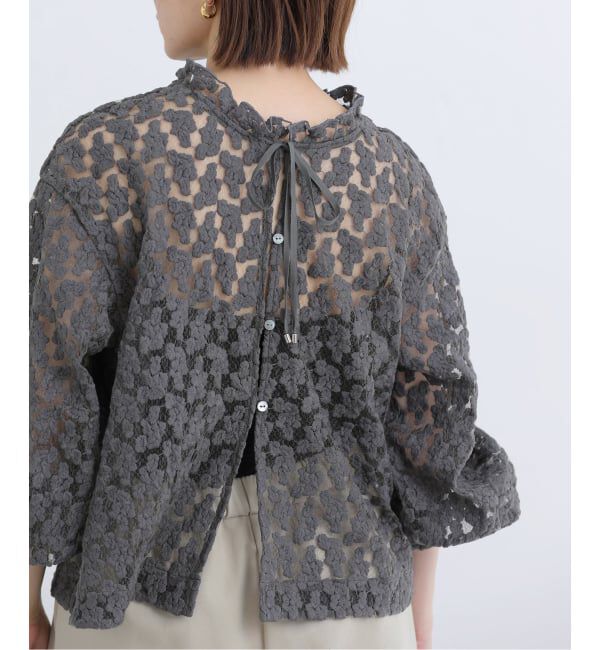 IENA「《追加予約》フラワー刺繍レース2WAYブラウス」|シャツ・ブラウス|
