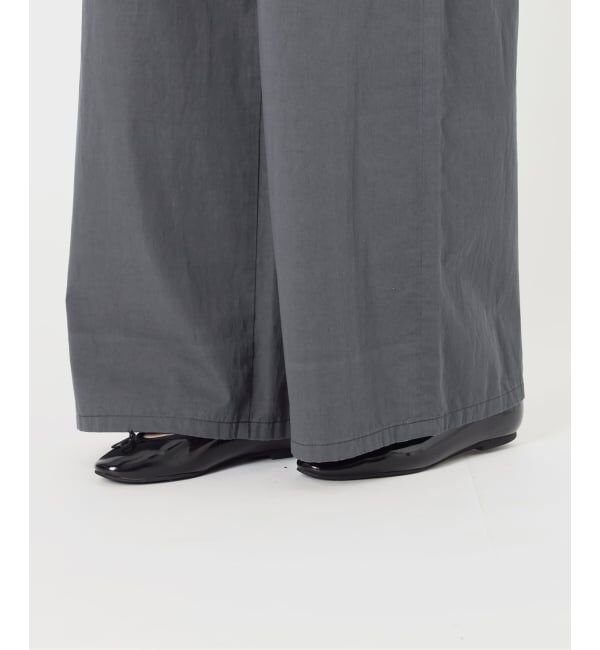 IENA「《予約/洗濯機洗い可》コットンサテンイージーワイドパンツ」|その他|