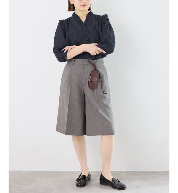 IENA「《予約/一部店舗限定》 コットンシュリンク7分袖ブラウス」|シャツ・ブラウス|