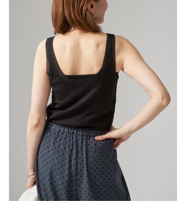VERMEIL par iena「リブオーガンジートリム タンクトップ」|タンクトップ|