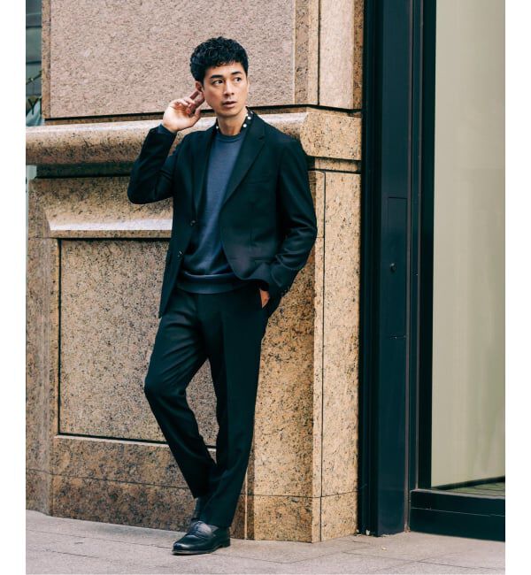 EDIFICE「SUPER 120&rsquo;s ウールサキソニー 2ボタン ジャケット【セットアップ着用可能】」|テーラードジャケット|