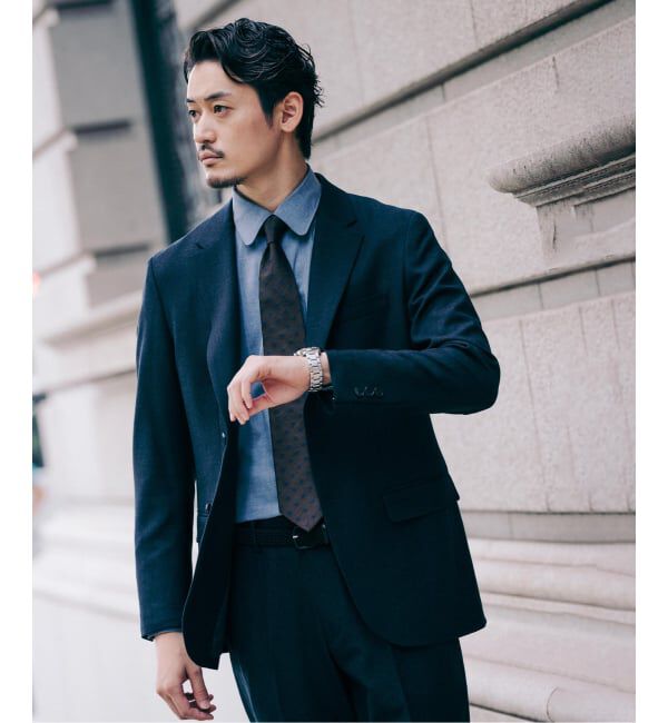 EDIFICE「SUPER 120&rsquo;s ウールサキソニー 2ボタン ジャケット【セットアップ着用可能】」|テーラードジャケット|