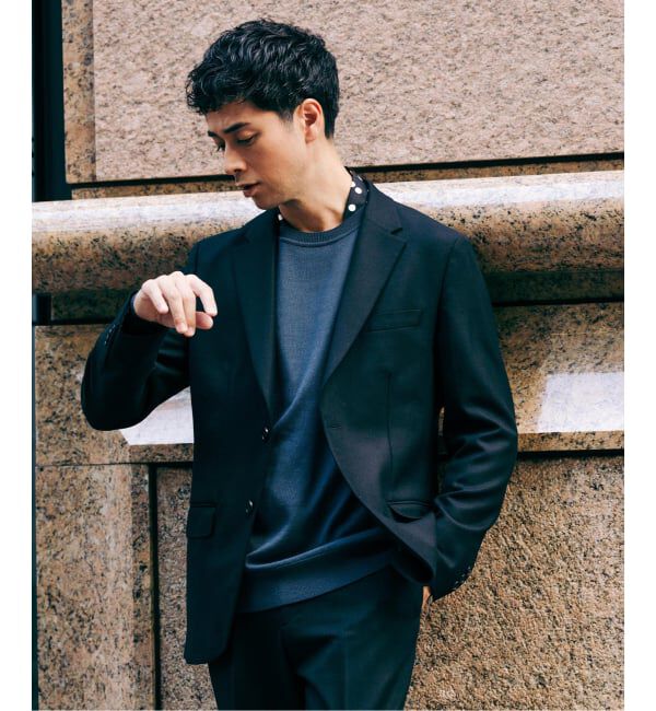 EDIFICE「SUPER 120&rsquo;s ウールサキソニー 2ボタン ジャケット【セットアップ着用可能】」|テーラードジャケット|