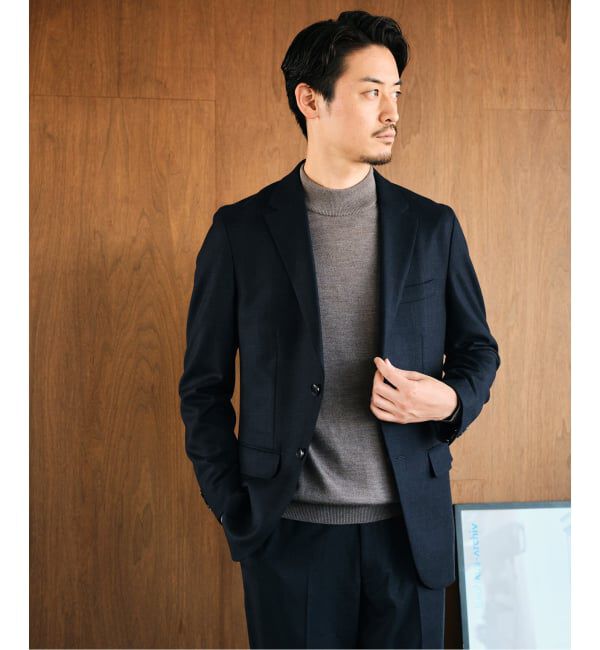 EDIFICE「SUPER 120&rsquo;s ウールサキソニー 2ボタン ジャケット【セットアップ着用可能】」|テーラードジャケット|