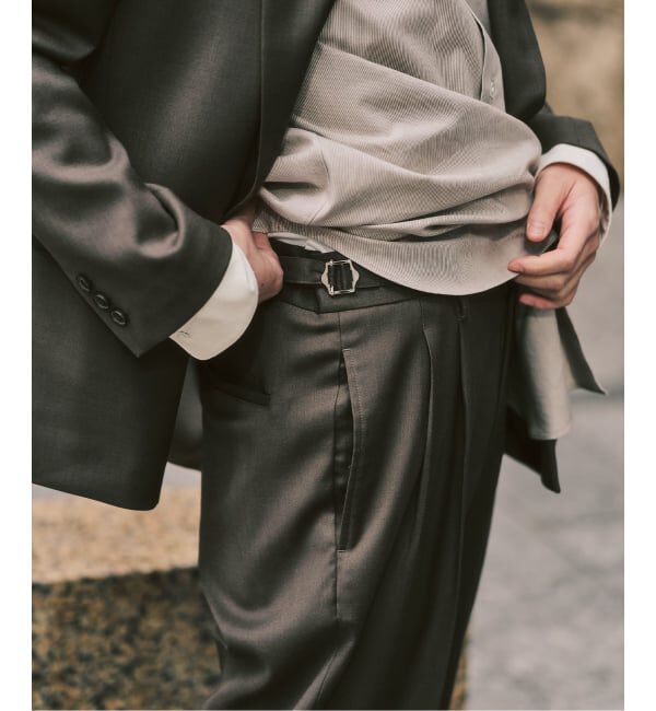 417 EDIFICE「TWツイル 2タックパンツ "セットアップ着用可能"」|スラックス|