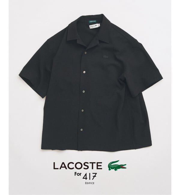 417 EDIFICE「【LACOSTE / ラコステ】417別注 クレープシャツ」|シャツ・ブラウス|ブラック