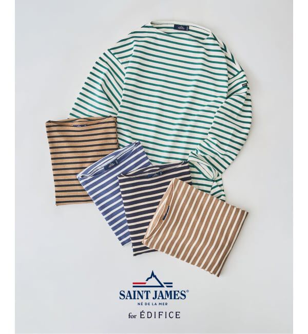 EDIFICE「SAINT JAMES (セントジェームス) 別注 ウエッソン ルーズ ボーダー」|Tシャツ・カットソー|