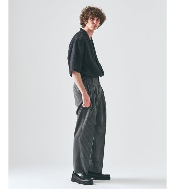 417 EDIFICE「TRツイル 2タックパンツ」|スラックス|