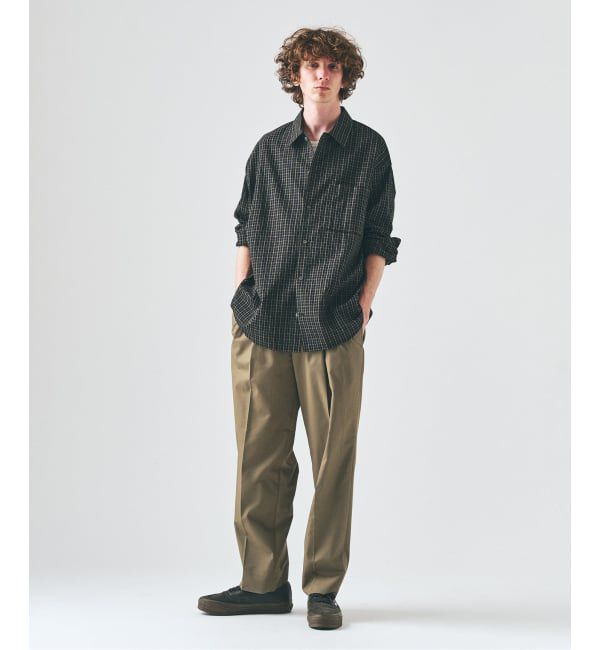 417 EDIFICE「TRツイル 2タックパンツ」|スラックス|