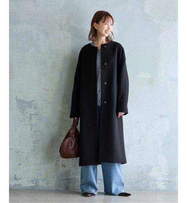 JOURNAL STANDARD「スーパー140ビーバーノーカラーコート」|ノーカラーコート|