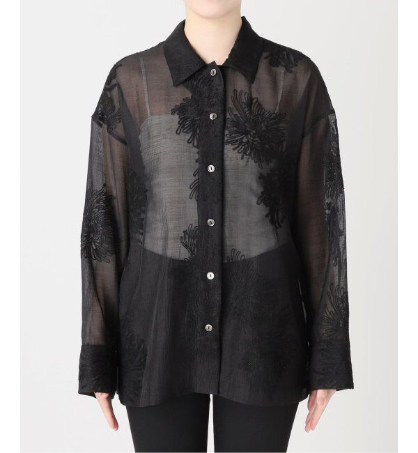 JOURNAL STANDARD「《追加2》シアーレースビッグシャツ」|シャツ・ブラウス|