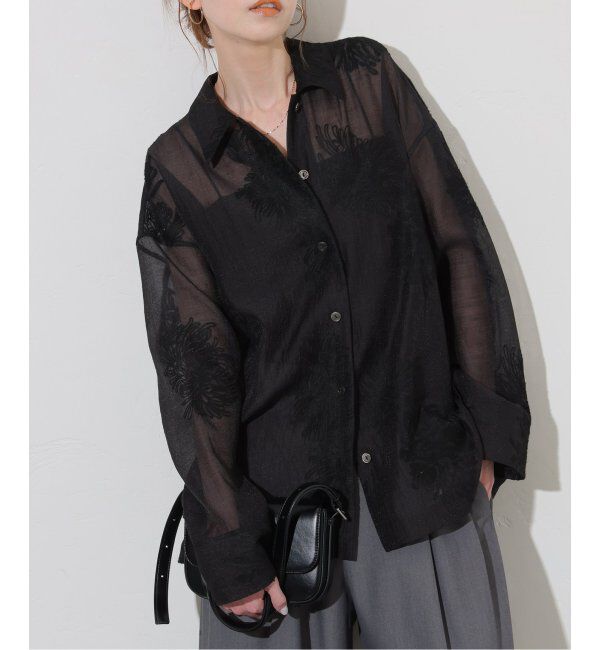 JOURNAL STANDARD「《追加2》シアーレースビッグシャツ」|シャツ・ブラウス|