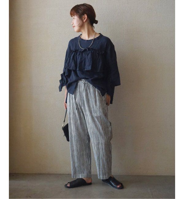 journal standard luxe「フレンチリネンキャンバス フリルプルブラウス」|シャツ・ブラウス|