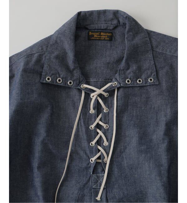 J.S.Homestead「J.S.Homestead / レース アップ シャツ」|シャツ・ブラウス|