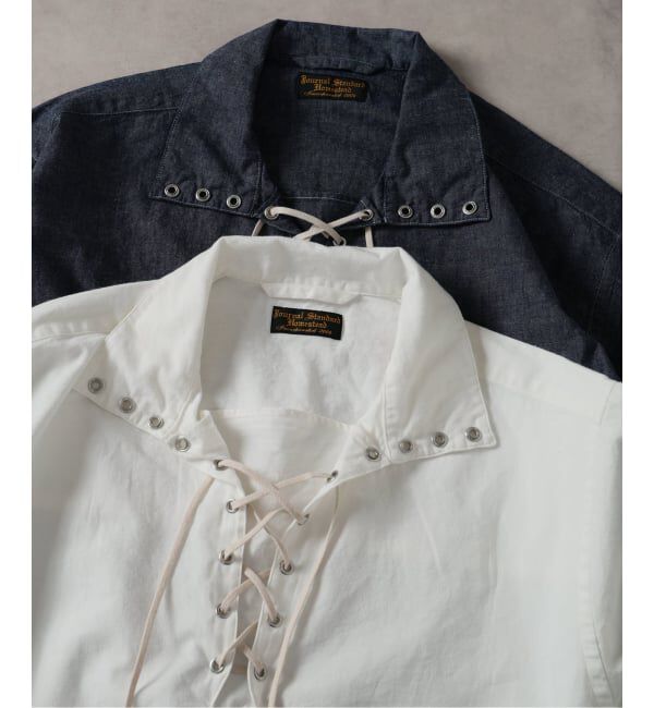 J.S.Homestead「J.S.Homestead / レース アップ シャツ」|シャツ・ブラウス|