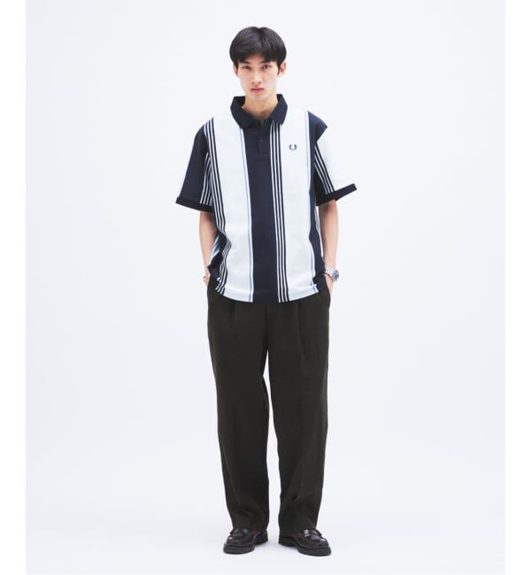 JOURNAL STANDARD「《予約》FRED PERRY / フレッドペリー 別注 ストライプ ピケ ポロシャツ」|ポロシャツ|