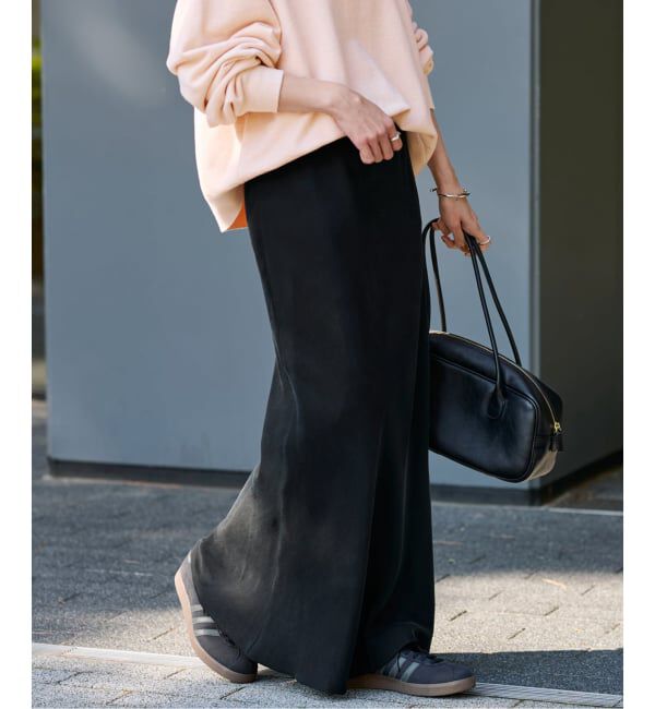 FRAMeWORK「≪追加≫シルキーキュプラバイアススカート2」|スカート|