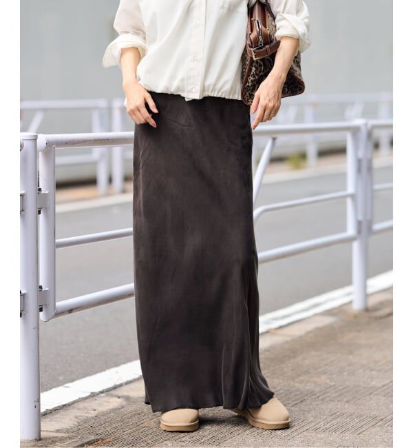 FRAMeWORK「≪追加≫シルキーキュプラバイアススカート2」|スカート|