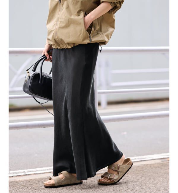 FRAMeWORK「≪追加≫シルキーキュプラバイアススカート2」|スカート|