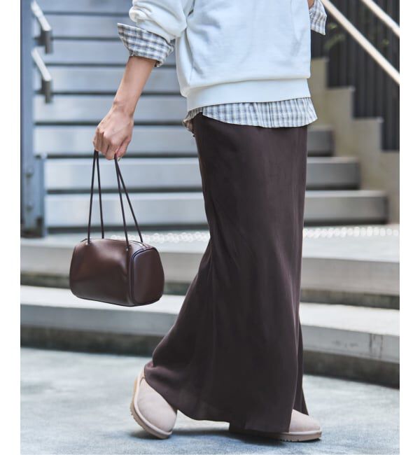 FRAMeWORK「≪追加≫シルキーキュプラバイアススカート2」|スカート|