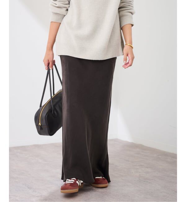 FRAMeWORK「≪追加≫シルキーキュプラバイアススカート2」|スカート|