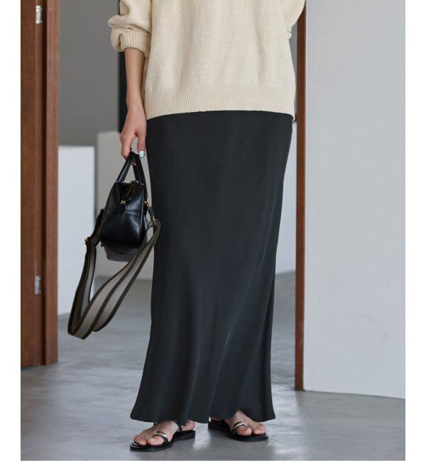 FRAMeWORK「≪追加≫キュプラバイアスサテンロングスカート」|スカート|