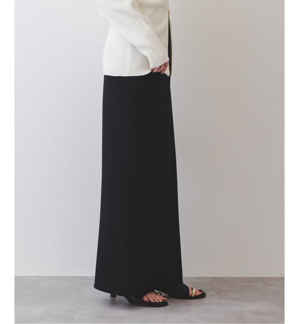 NOBLE「《追加》【洗える】コンフォートジャージーライクタイトスカート 3」|スカート|