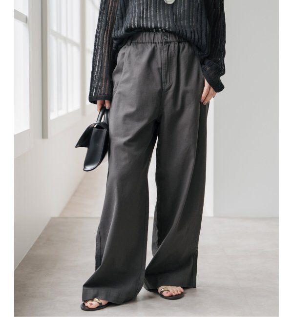 Spick and Span「《追加》ギャザーチノ」|チノ|グレー