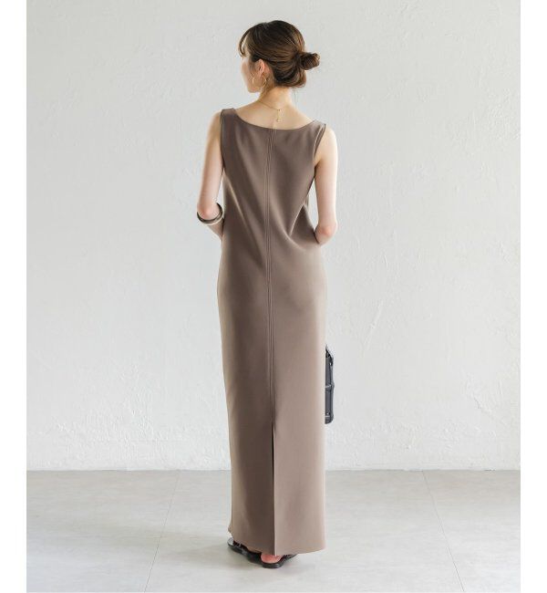 NOBLE「《追加》【洗える】ニットライクジョーゼット2wayワンピース」|ワンピース|