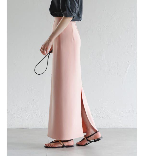 NOBLE「《追加》【洗える】コンフォートジャージーライクタイトスカート 4」|スカート|