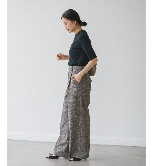NOBLE「ライトツイードスラックスパンツ」|スラックス|