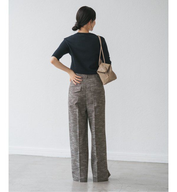 NOBLE「ライトツイードスラックスパンツ」|スラックス|