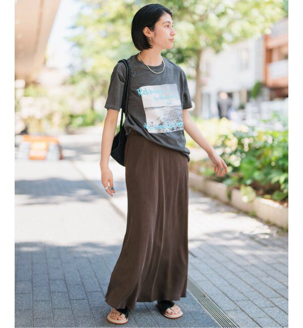 Spick and Span「《追加》ウォッシャブルキュプラフレアスカート」|スカート|