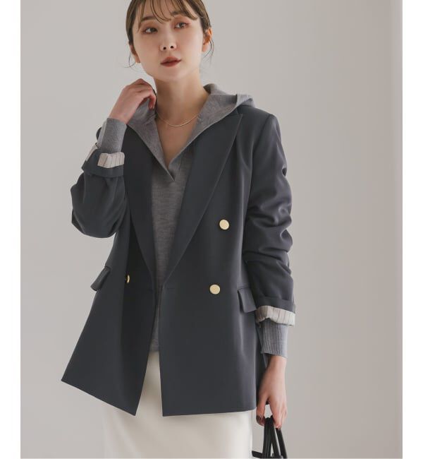 NOBLE「《追加・セットアップ対応》フローツイルピークドラペルジャケット」|テーラードジャケット|