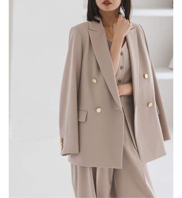 NOBLE「《追加・セットアップ対応》フローツイルピークドラペルジャケット」|テーラードジャケット|